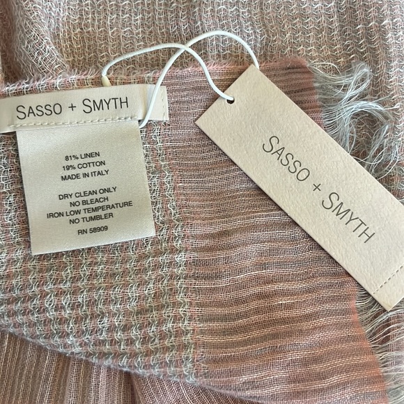 SASSO + SMYTH LINEN AND COTTON SCARF. - Picture 5 of 9